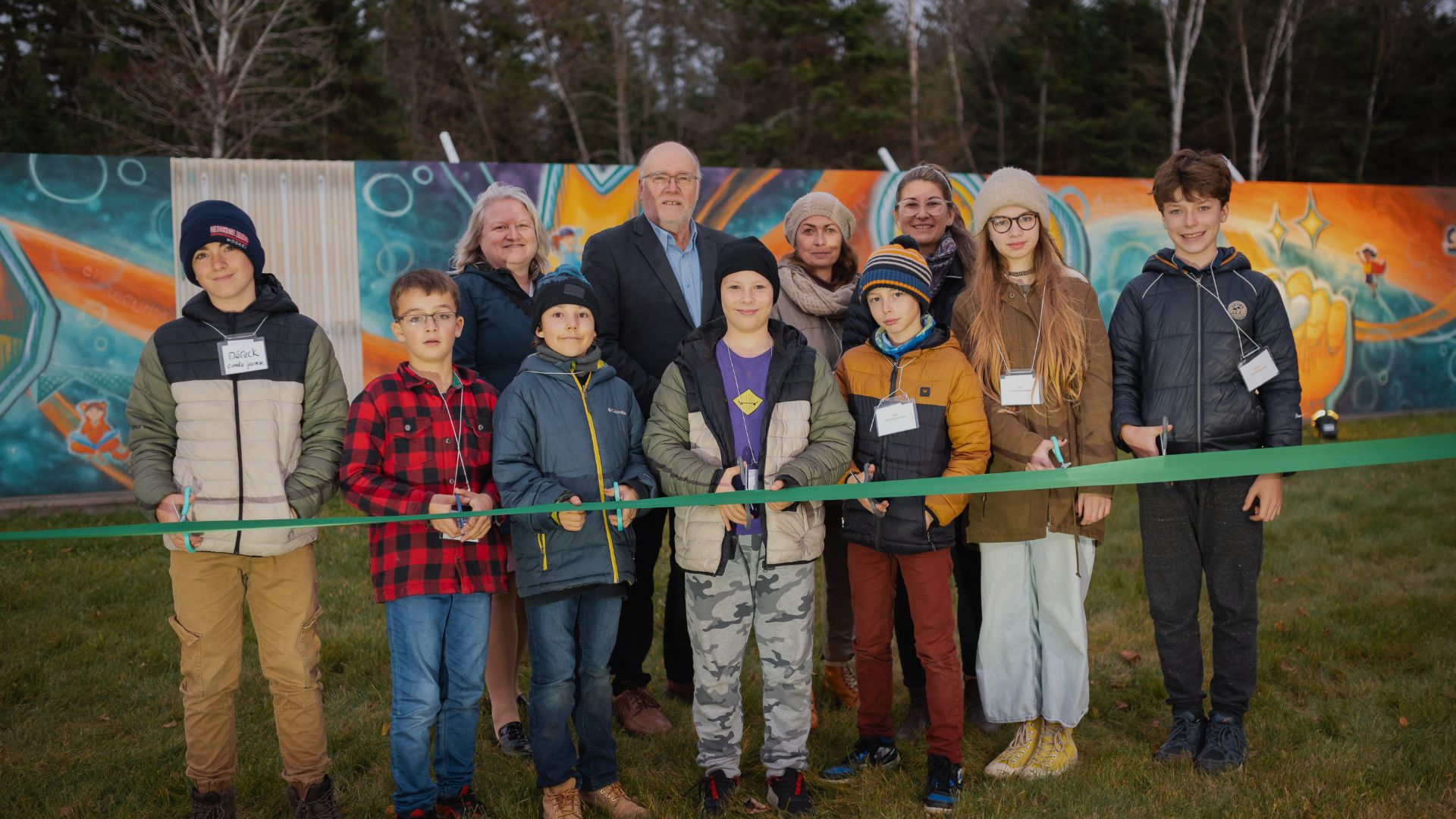 Inauguration de la fresque d'ESPACE Chaudière Appalaches au Domaine de Gaspé à Saint-Jean-Port-Joli